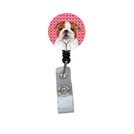 Teacher&Aposs Aid Bulldog English Retractable Badge Reel Or Id Holder With Clip TE3450758